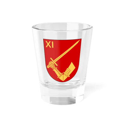 Norrbottens regemente 191. mekaniserade bataljonen 1911. pansarskyttekompaniet vapen (Sweden) (Coat of Arms) Shot Glass 1.5oz 1.5oz - Go Mug Yourself