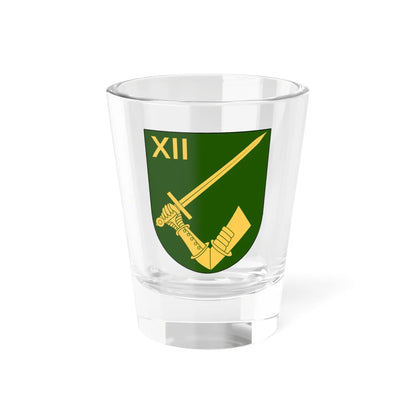 Norrbottens regemente 191. mekaniserade bataljonen 1912. pansarskyttekompaniet vapen (Sweden) (Coat of Arms) Shot Glass 1.5oz 1.5oz - Go Mug Yourself