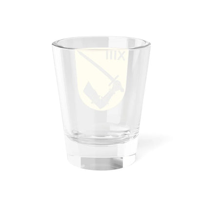 Norrbottens regemente 191. mekaniserade bataljonen 1913. stridsvagnskompaniet vapen (Sweden) (Coat of Arms) Shot Glass 1.5oz - Go Mug Yourself