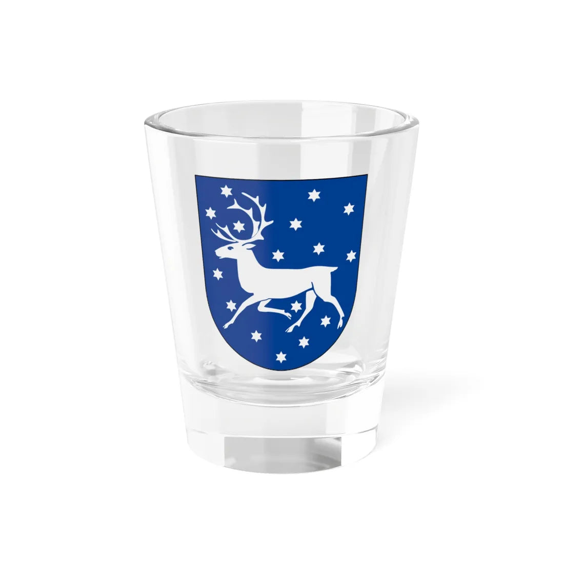 Norrbottens regemente Livkompaniet vapen (Sweden) (Coat of Arms) Shot Glass 1.5oz - Go Mug Yourself