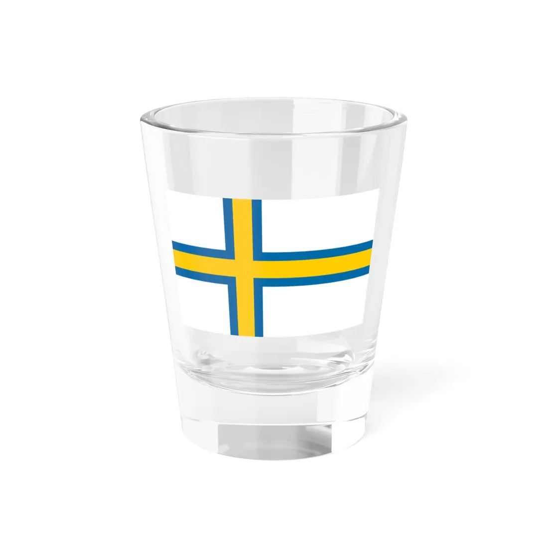 Norrland flag (Sweden) Shot Glass 1.5oz 1.5oz - Go Mug Yourself