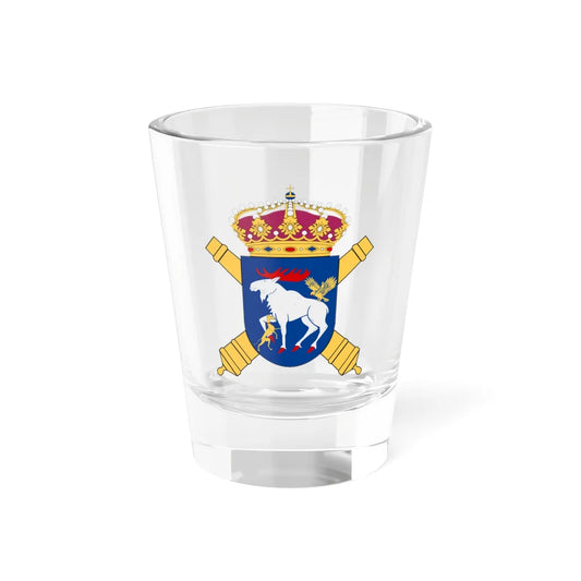 Norrlands artilleriregemente vapen (Sweden) (Coat of Arms) Shot Glass 1.5oz 1.5oz - Go Mug Yourself