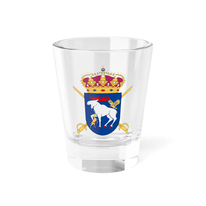 Norrlands dragonregemente vapen (Sweden) (Coat of Arms) Shot Glass 1.5oz 1.5oz - Go Mug Yourself