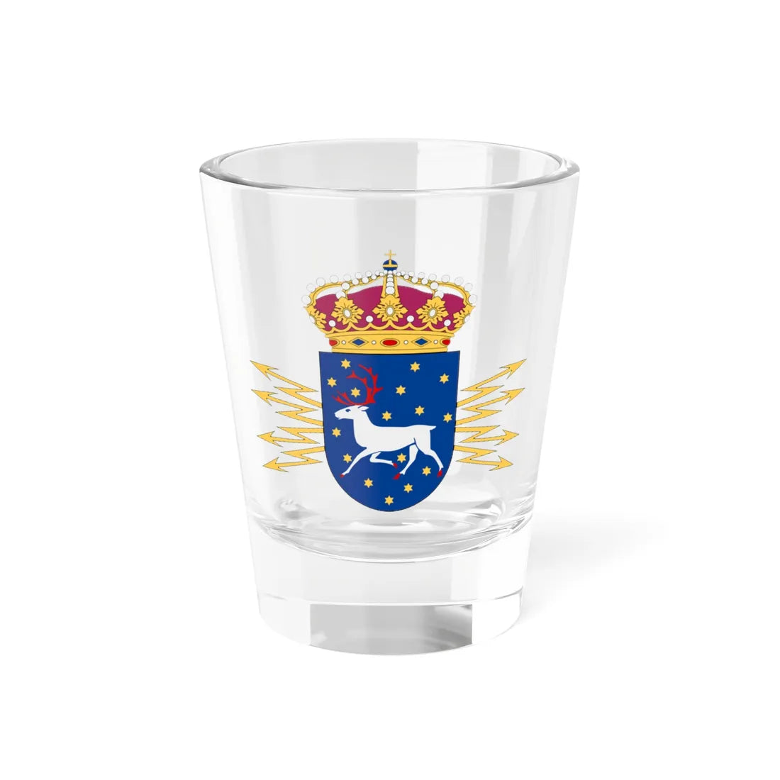 Norrlands signalbataljon vapen (Sweden) (Coat of Arms) Shot Glass 1.5oz - Go Mug Yourself
