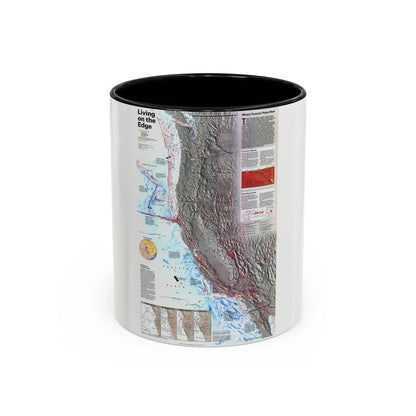 North Amerca - Living on the Edge (1995) (Map) Accent Coffee Mug 11oz Black - Go Mug Yourself