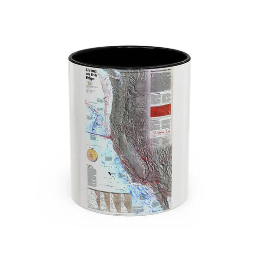 North Amerca - Living on the Edge (1995) (Map) Accent Coffee Mug 11oz Black - Go Mug Yourself
