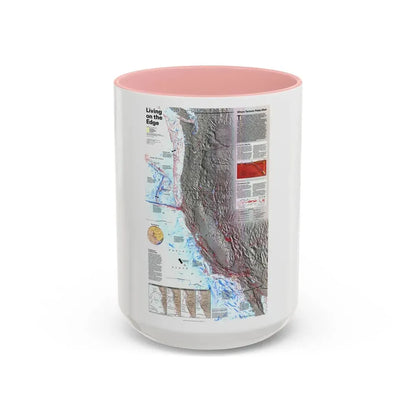 North Amerca - Living on the Edge (1995) (Map) Accent Coffee Mug 15oz Pink - Go Mug Yourself