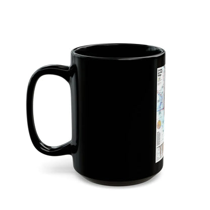 North Amerca - Living on the Edge (1995) (Map) Black Coffee Mug-Go Mug Yourself