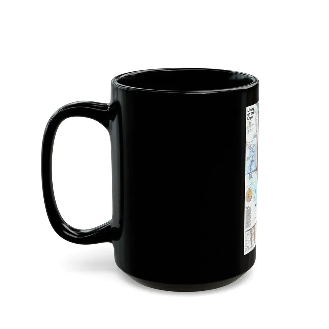 North Amerca - Living on the Edge (1995) (Map) Black Coffee Mug - Go Mug Yourself