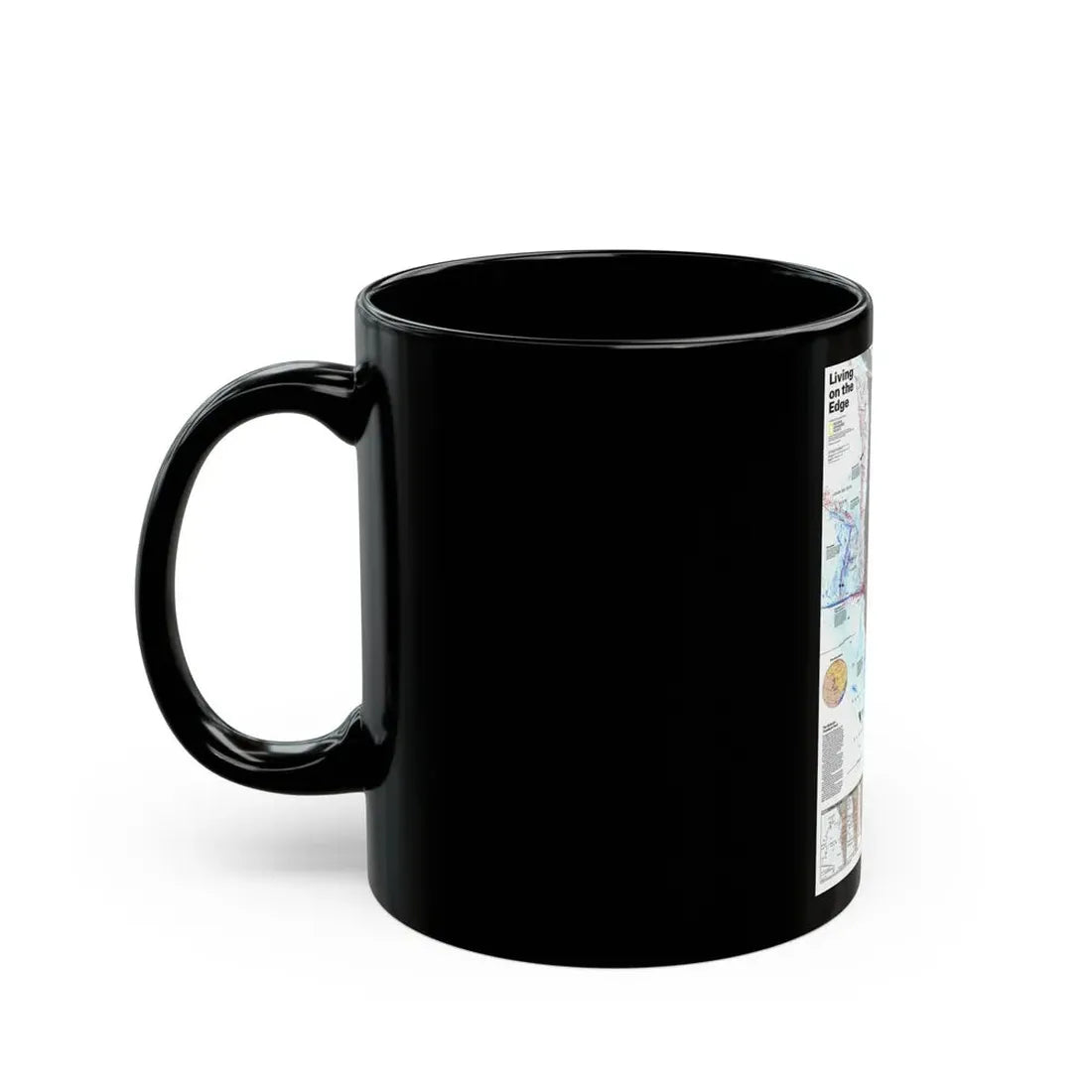 North Amerca - Living on the Edge (1995) (Map) Black Coffee Mug - Go Mug Yourself
