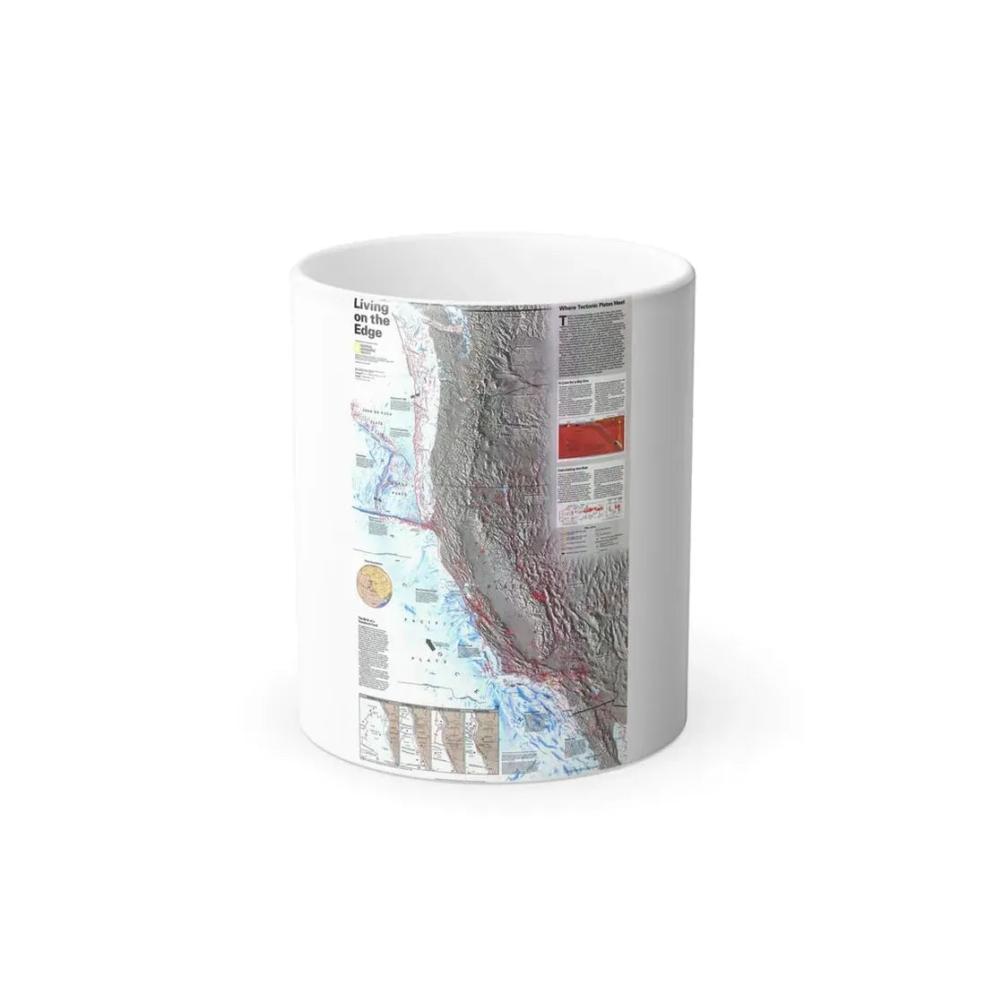 North Amerca - Living on the Edge (1995) (Map) Color Changing Mug 11oz Default Title - Go Mug Yourself