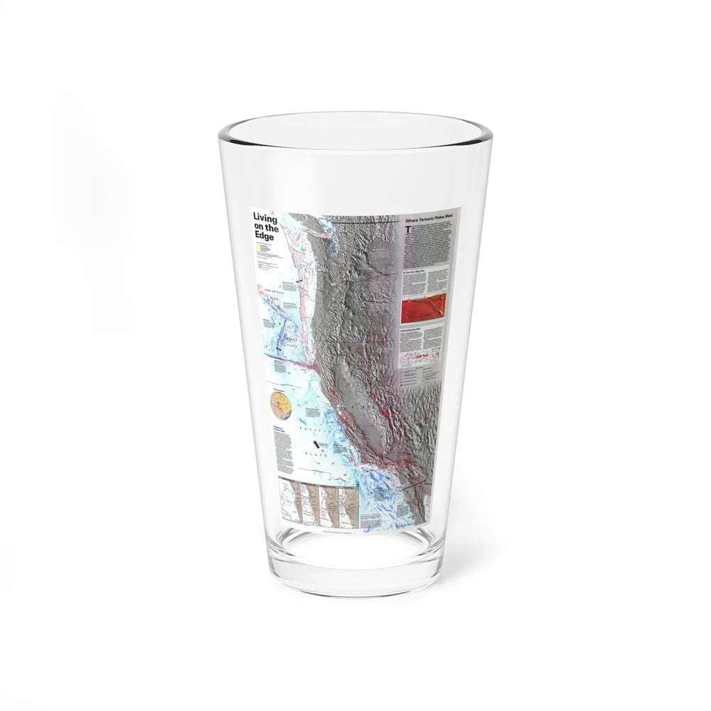 North Amerca - Living on the Edge (1995) (Map) Pint Glass 16oz-16oz-Go Mug Yourself