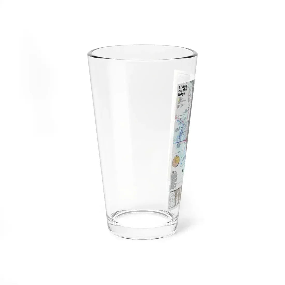 North Amerca - Living on the Edge (1995) (Map) Pint Glass 16oz - Go Mug Yourself