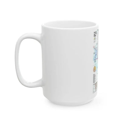 North Amerca - Living on the Edge (1995) (Map) White Coffee Mug - Go Mug Yourself