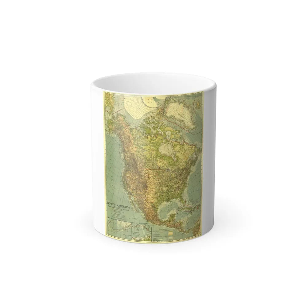 North America (1924) (Map) Color Changing Mug 11oz-11oz-Go Mug Yourself