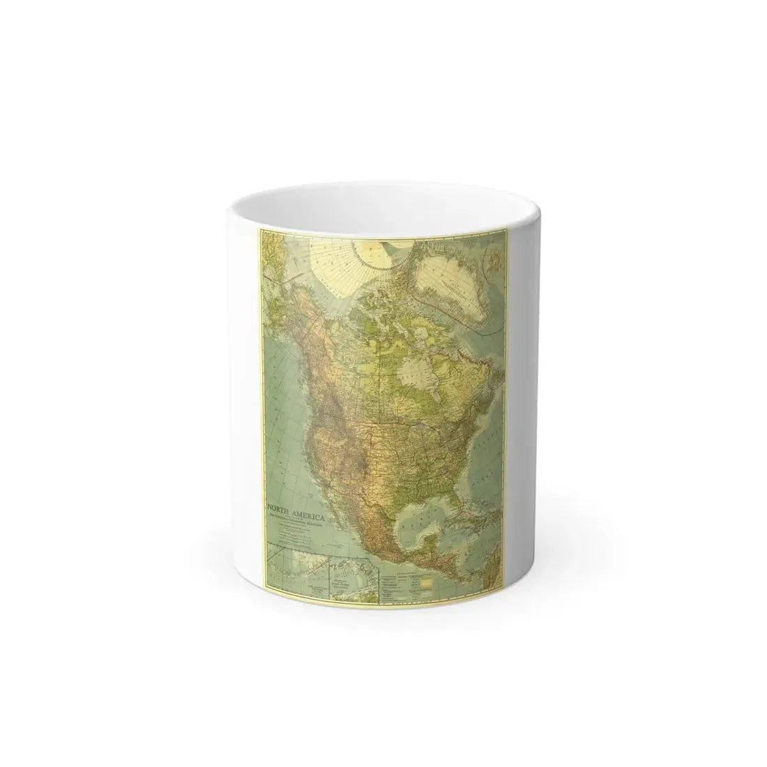 North America (1924) (Map) Color Changing Mug 11oz Default Title 11oz - Go Mug Yourself