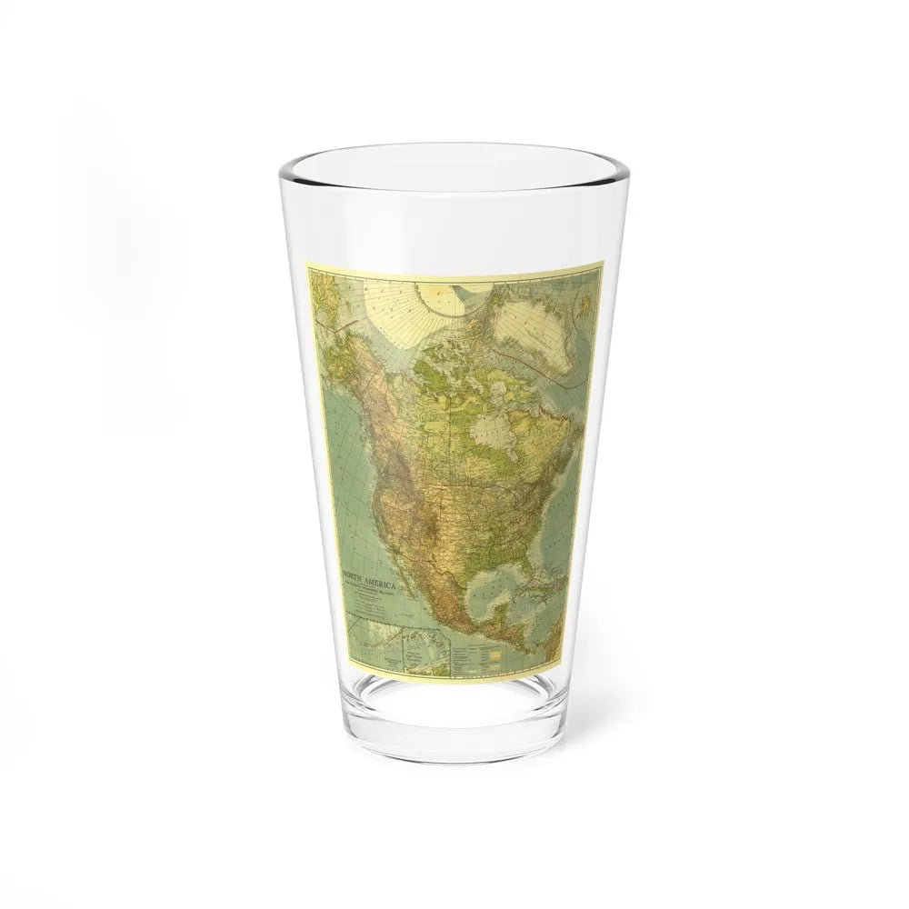 North America (1924) (Map) Pint Glass 16oz-16oz-Go Mug Yourself