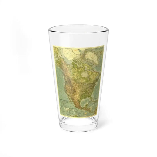 North America (1924) (Map) Pint Glass 16oz 16oz - Go Mug Yourself