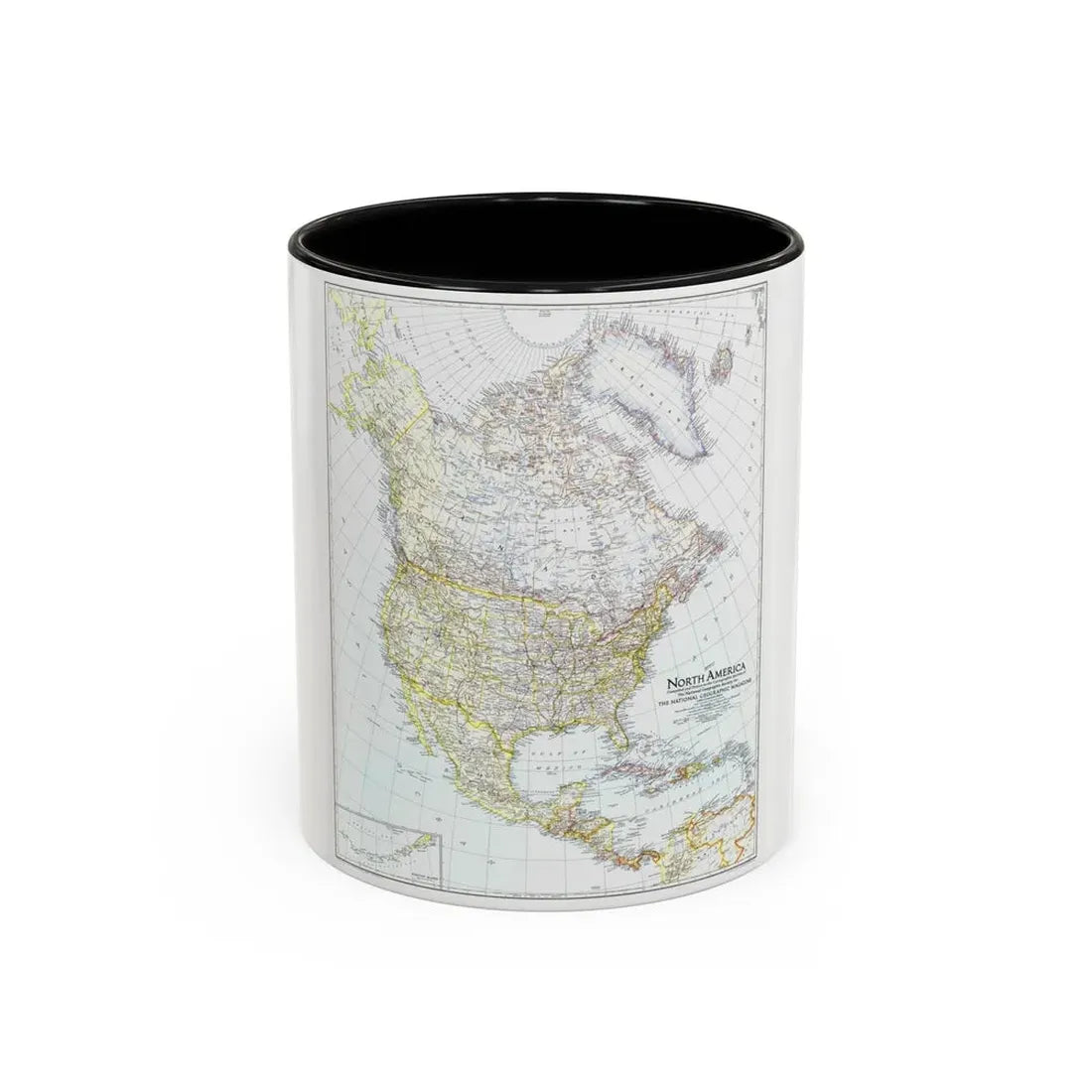 North America (1942) (Map) Accent Coffee Mug 11oz Black - Go Mug Yourself