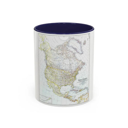 North America (1942) (Map) Accent Coffee Mug 11oz Navy - Go Mug Yourself