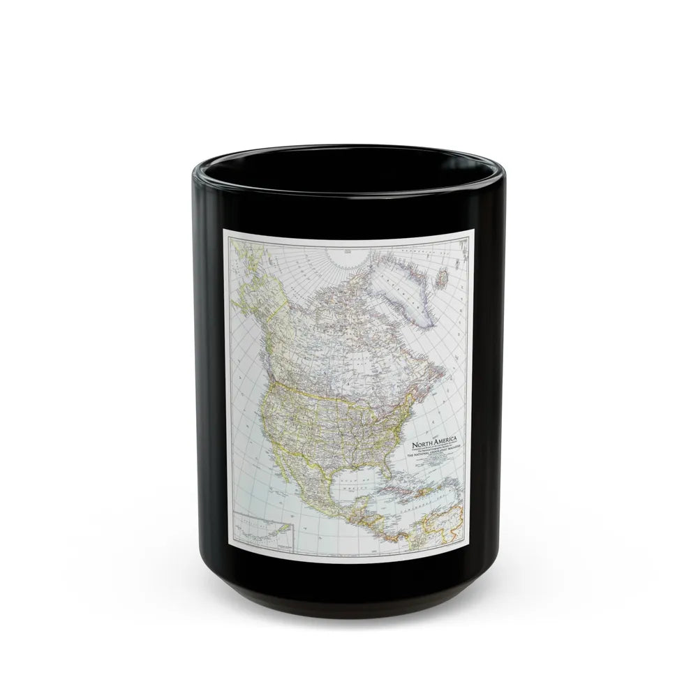 North America (1942) (Map) Black Coffee Mug-15oz-Go Mug Yourself