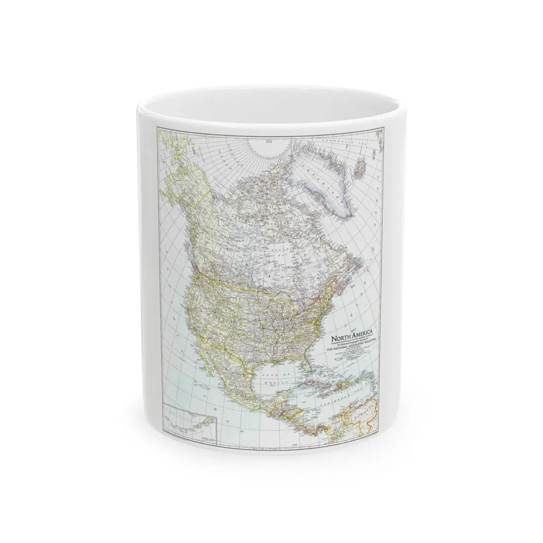 North America (1942) (Map) White Coffee Mug 11oz - Go Mug Yourself