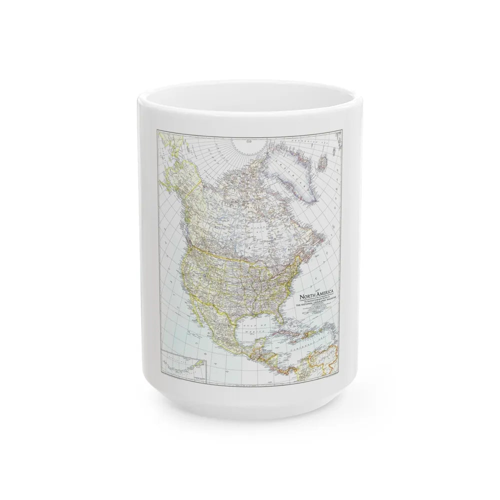 North America (1942) (Map) White Coffee Mug-15oz-Go Mug Yourself