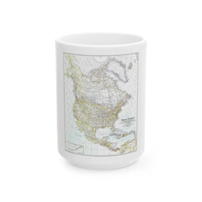 North America (1942) (Map) White Coffee Mug 15oz - Go Mug Yourself