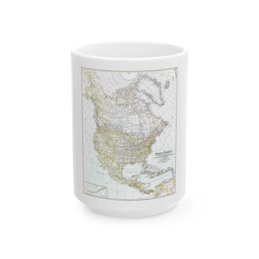 North America (1942) (Map) White Coffee Mug 15oz - Go Mug Yourself