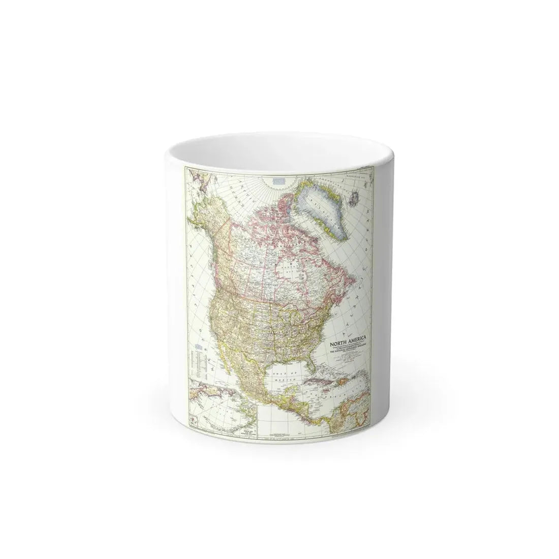 North America (1952) (Map) Color Changing Mug 11oz Default Title 11oz - Go Mug Yourself