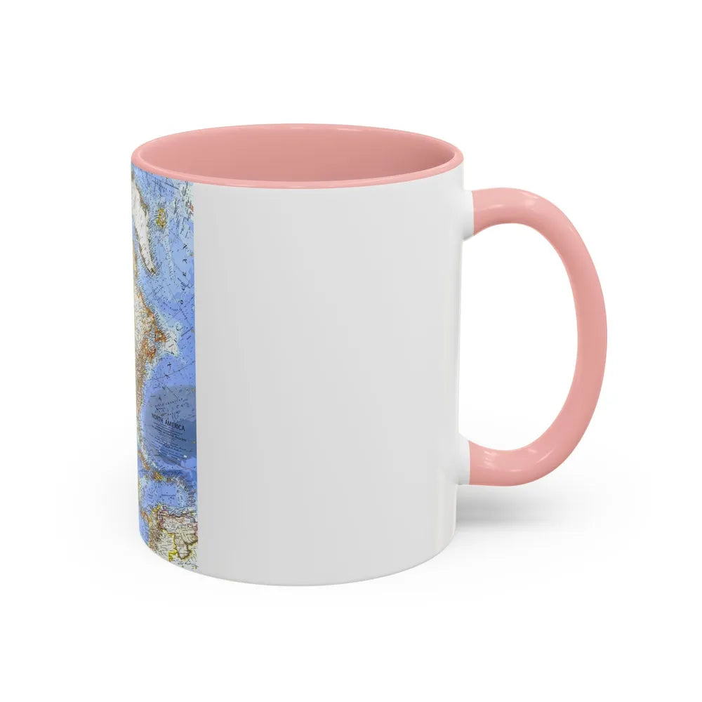 North America (1964) (Map) Accent Coffee Mug-Go Mug Yourself
