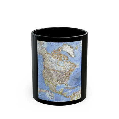 North America (1964) (Map) Black Coffee Mug 11oz - Go Mug Yourself