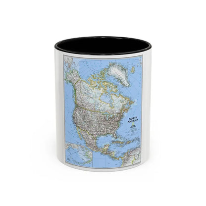 North America (2005) (Map) Accent Coffee Mug 11oz Black - Go Mug Yourself