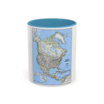 North America (2005) (Map) Accent Coffee Mug 11oz Light Blue - Go Mug Yourself