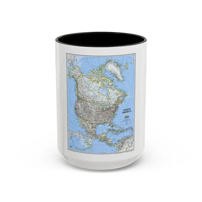 North America (2005) (Map) Accent Coffee Mug 15oz Black - Go Mug Yourself