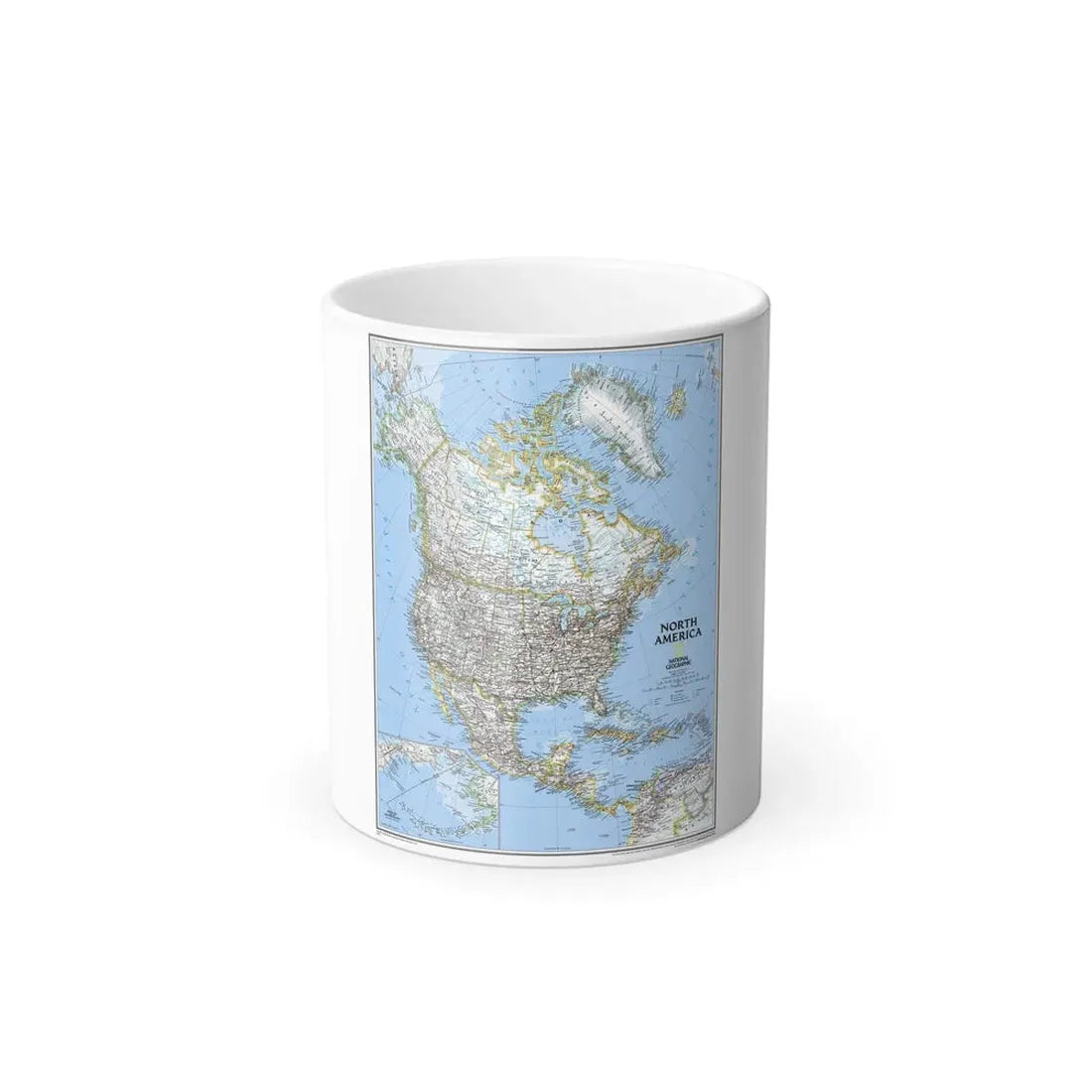 North America (2005) (Map) Color Changing Mug 11oz Default Title 11oz - Go Mug Yourself
