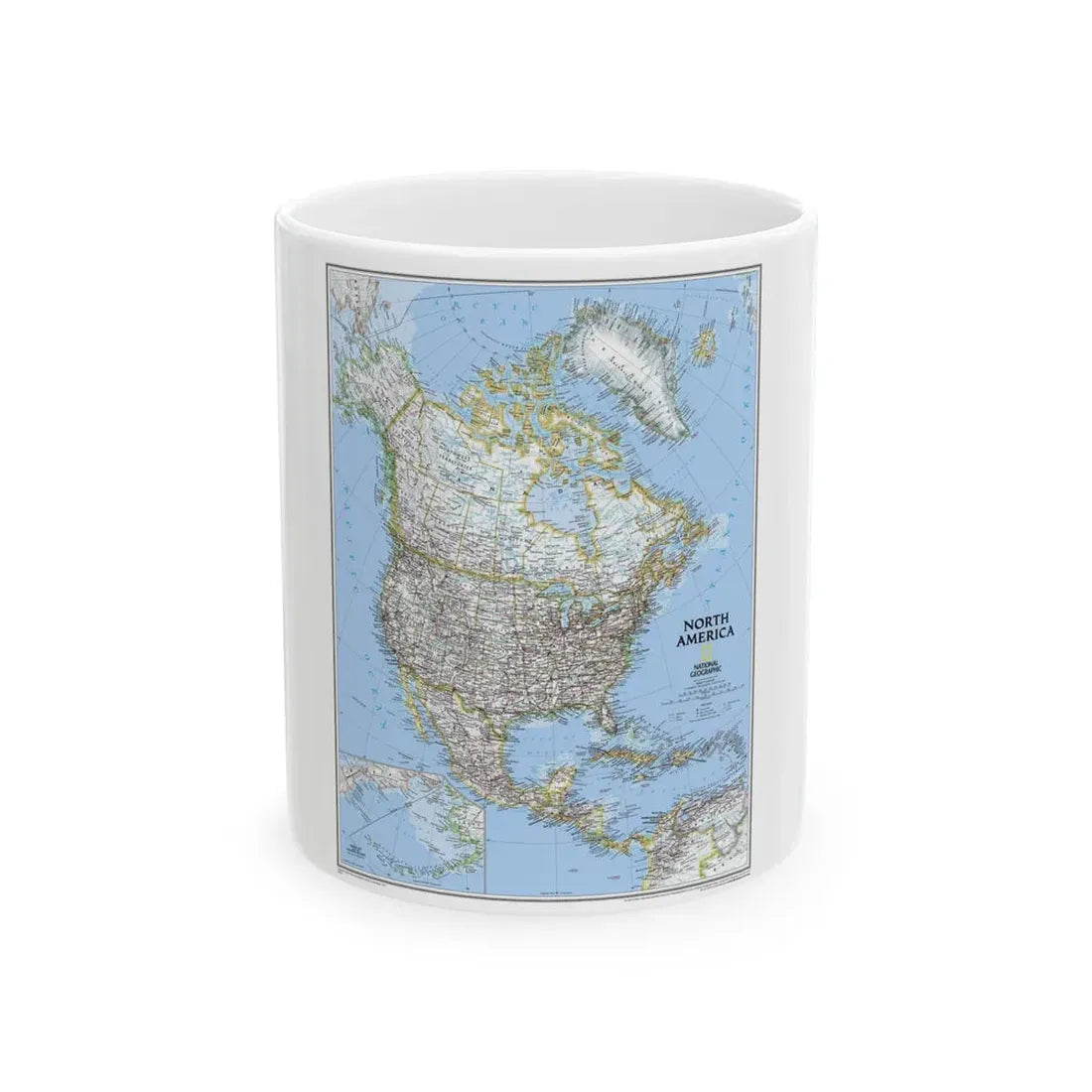 North America (2005) (Map) White Coffee Mug 11oz - Go Mug Yourself