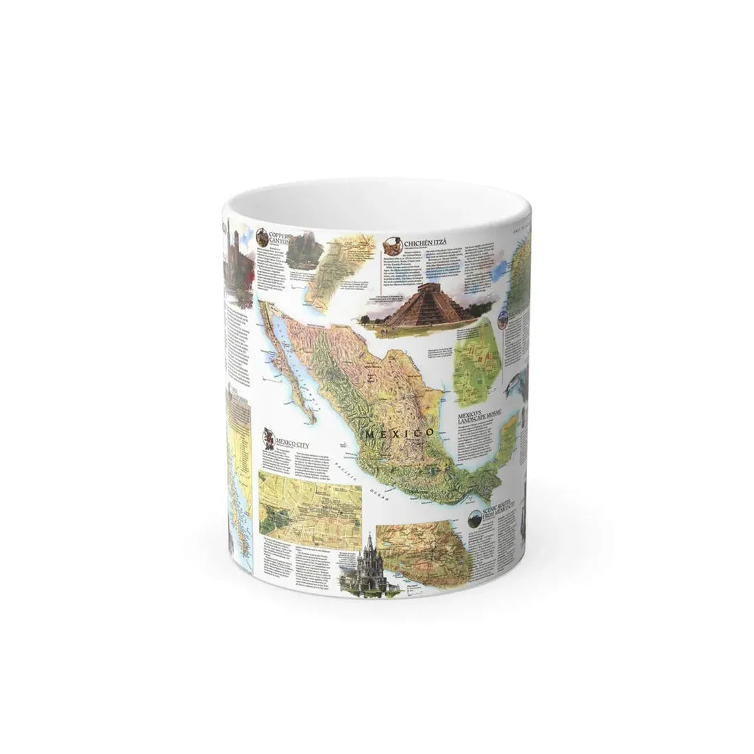 North America - A Traveller's Map of Mexico (1994) (Map) Color Changing Mug 11oz Default Title - Go Mug Yourself