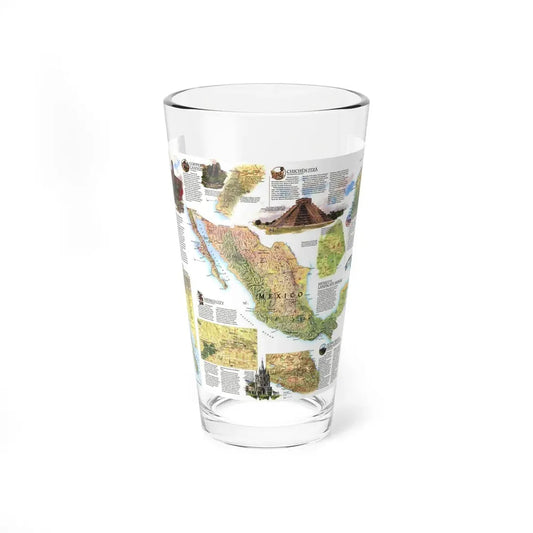 North America - A Traveller's Map of Mexico (1994) (Map) Pint Glass 16oz 16oz - Go Mug Yourself