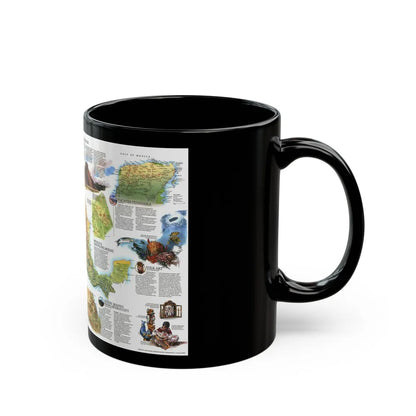 North America - A Traveller's Map of Mexico (1994) (Map) Black Coffee Mug-Go Mug Yourself