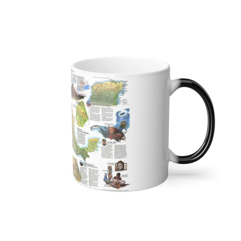 North America - A Traveller's Map of Mexico (1994) (Map) Color Changing Mug 11oz-Go Mug Yourself