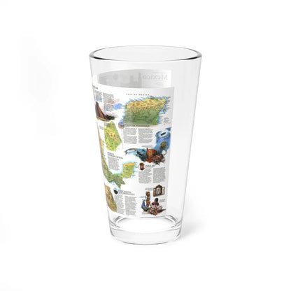 North America - A Traveller's Map of Mexico (1994) (Map) Pint Glass 16oz-Go Mug Yourself