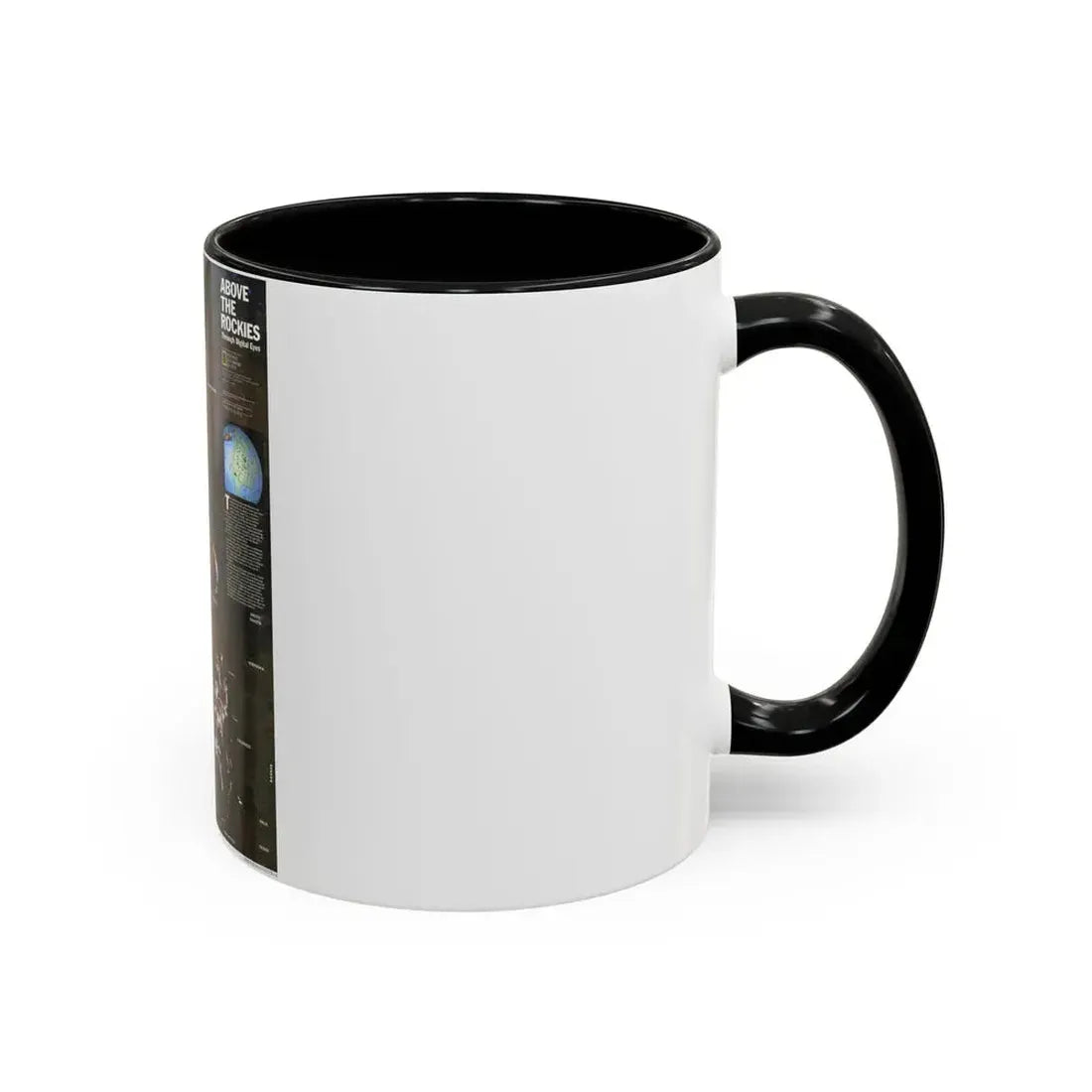 North America - Above the Rockies Through Digital Eyes (1995) (Map) Accent Coffee Mug - Go Mug Yourself