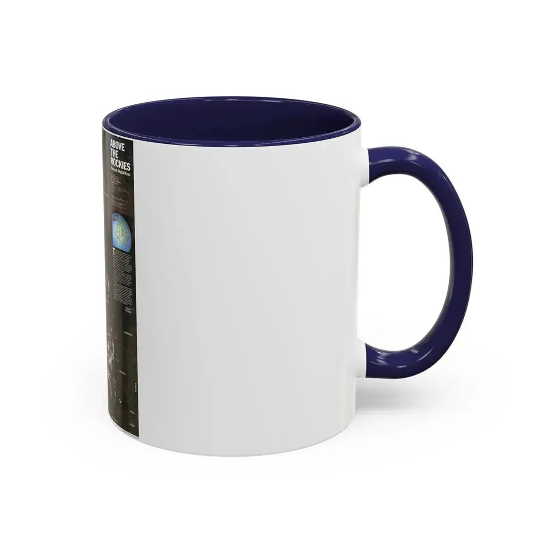 North America - Above the Rockies Through Digital Eyes (1995) (Map) Accent Coffee Mug - Go Mug Yourself