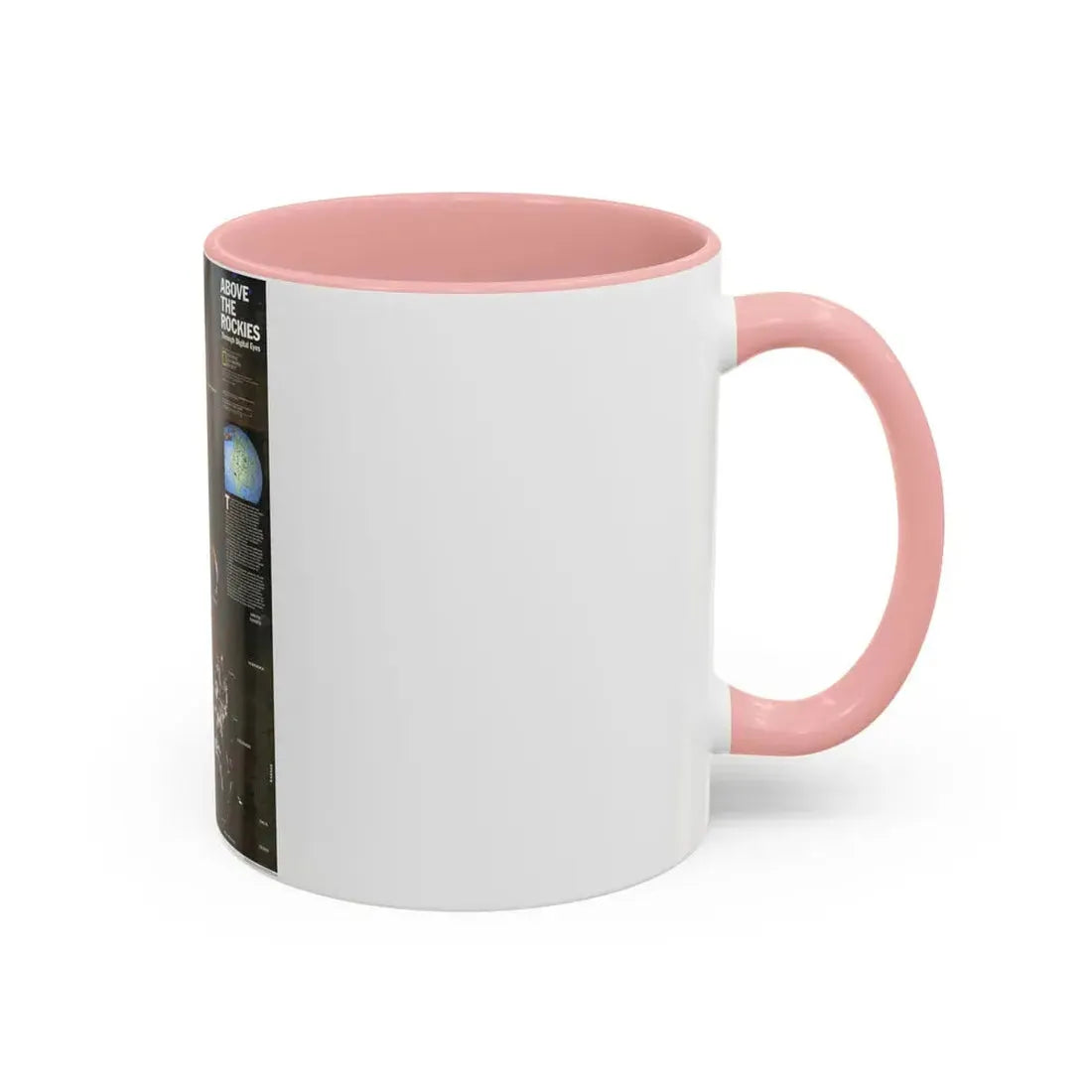North America - Above the Rockies Through Digital Eyes (1995) (Map) Accent Coffee Mug - Go Mug Yourself