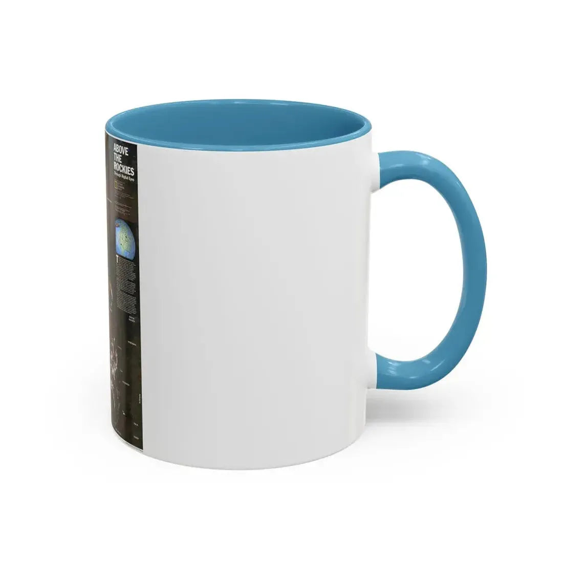 North America - Above the Rockies Through Digital Eyes (1995) (Map) Accent Coffee Mug - Go Mug Yourself