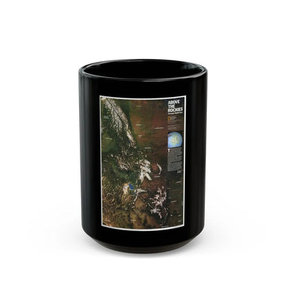 North America - Above the Rockies Through Digital Eyes (1995) (Map) Black Coffee Mug-15oz-Go Mug Yourself