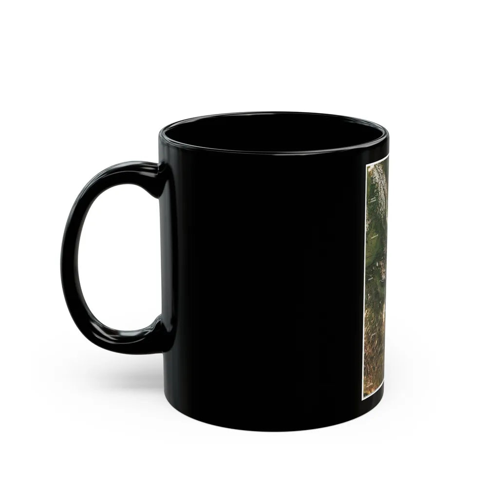 North America - Above the Rockies Through Digital Eyes (1995) (Map) Black Coffee Mug-Go Mug Yourself