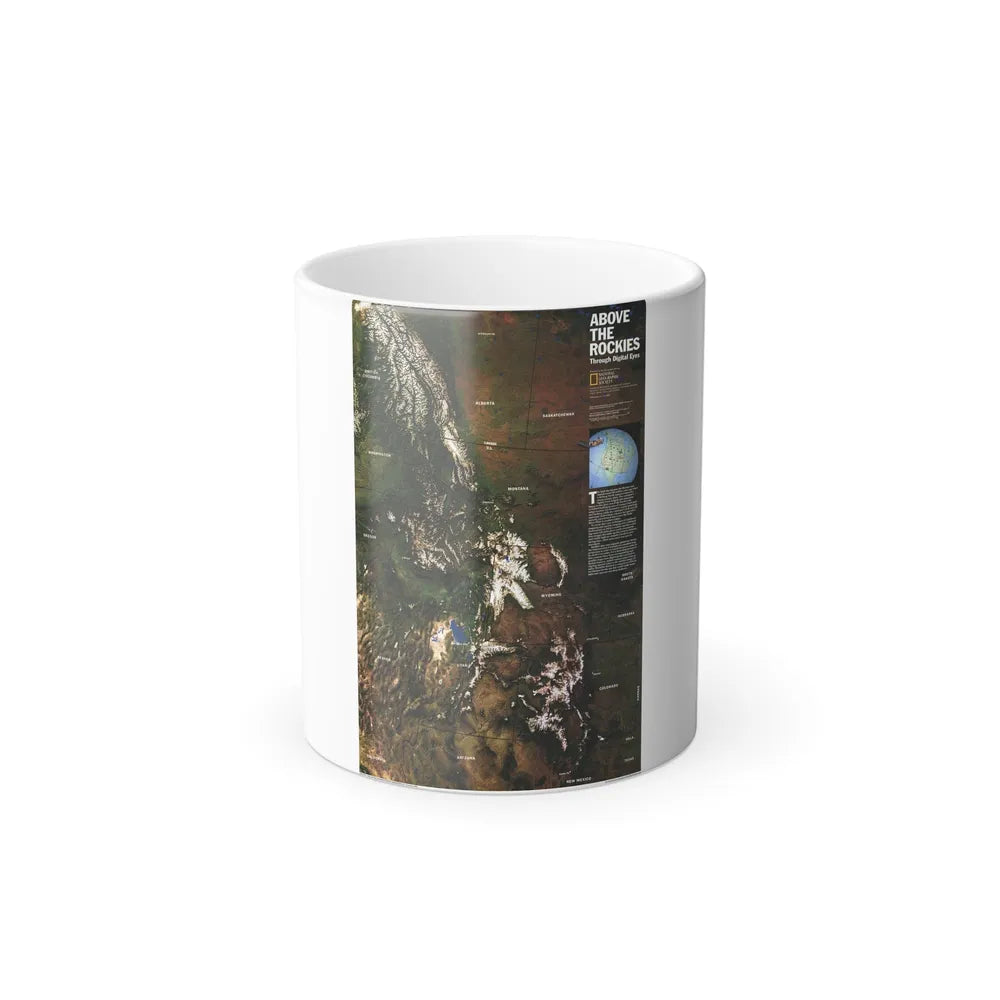 North America - Above the Rockies Through Digital Eyes (1995) (Map) Color Changing Mug 11oz-Go Mug Yourself