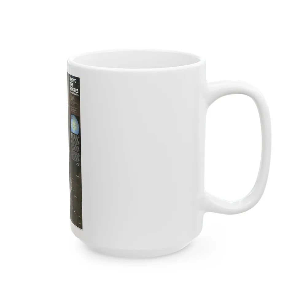 North America - Above the Rockies Through Digital Eyes (1995) (Map) White Coffee Mug-Go Mug Yourself